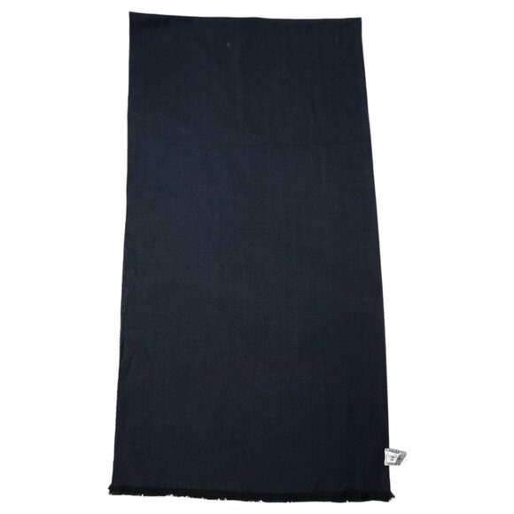 New Gap Womens Navy Blue Shawl Scarf 20 x 78” Wrap Herringbone One Size Acrylic - Picture 2 of 9